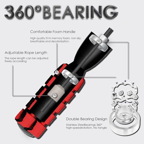 حبل القفز من CyberDyer، حبل القفز بدون حبال، يناسب أي مستوى من المهارة، الأفضل للحفاظ على لياقتك وفقدان الوزن والتدريبات العامة in Kuwait