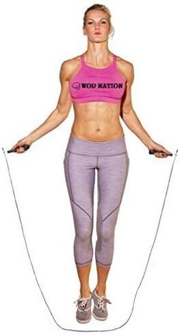 حبل القفز السريع القابل للتعديل من WOD Nation للرجال والنساء والأطفال - حبل القفز السريع للياقة البدنية مثالي للملاكمة والفنون القتالية المختلطة والقدرة على التحمل in Saudi Arabia