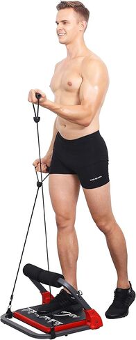 تمرين اللياقة البدنية Ab Crunch لكامل الجسم مع أشرطة مقاومة وأقراص DVD للتعليمات ومخطط دليل التمرين in Kuwait