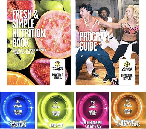 ZUMBA نتائج مذهلة لتمرينات الرقص لخسارة الوزن وأقراص DVD وحزمة قيمة من الأدلة in Saudi Arabia