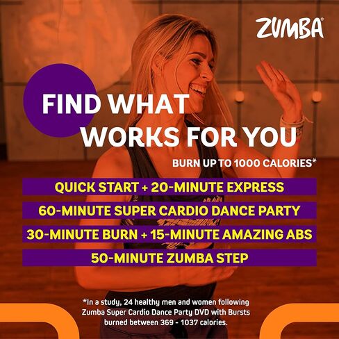 ZUMBA نتائج مذهلة لتمرينات الرقص لخسارة الوزن وأقراص DVD وحزمة قيمة من الأدلة in Saudi Arabia