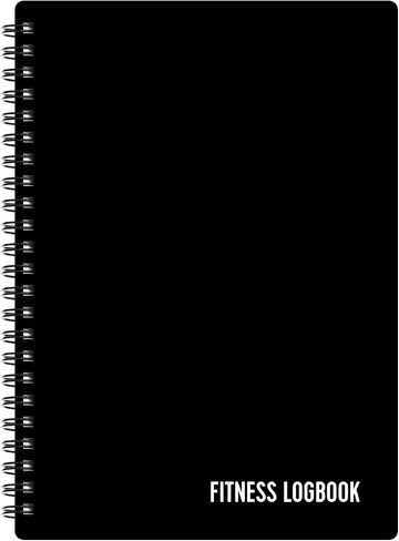 Fitness Logbook for Women & Men - A5 Undated Workout Journal, Planner Log Book to Track Weight Loss, Muscle Gain, Gym Exercise, Bodybuilding Progress - Thick Paper, Poly Cover, Sturdy Binding in Kuwait