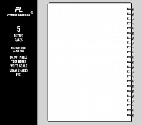 Fitness Logbook for Women & Men - A5 Undated Workout Journal, Planner Log Book to Track Weight Loss, Muscle Gain, Gym Exercise, Bodybuilding Progress - Thick Paper, Poly Cover, Sturdy Binding in Kuwait