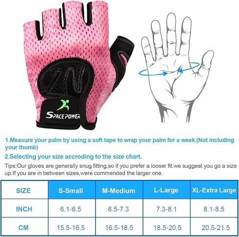 spacepower Workout Gloves, Weight Lifting Gloves for Women&Men, Lightweight Breathable Gym Gloves for Exercise in Saudi Arabia