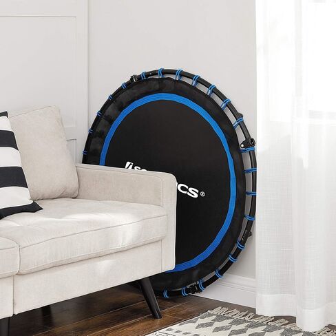 SONGMICS 40 Inches Mini Fitness Trampoline, Fitness Rebounder with Adjustable Handrail, Foldable Trampoline for At-Home Workout, Max. Load 264.6 lb in Kuwait