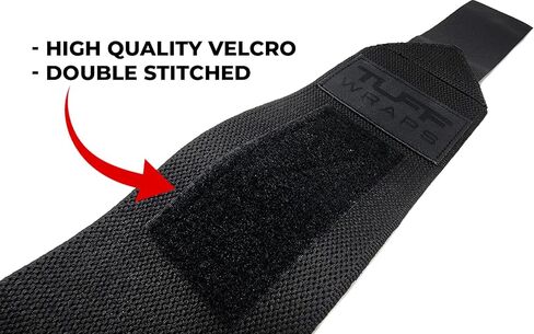 أغطية معصم TuffWraps مقاس 16 بوصة: بدون حلقات إبهام، أغطية معصم رياضية عالية الجودة لرفع الأثقال، وضغط المقعد، ورفع الأثقال، والتدريب المتقاطع - جرب نظام شد حلقة الحزام in Kuwait