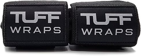 أغطية معصم TuffWraps مقاس 16 بوصة: بدون حلقات إبهام، أغطية معصم رياضية عالية الجودة لرفع الأثقال، وضغط المقعد، ورفع الأثقال، والتدريب المتقاطع - جرب نظام شد حلقة الحزام in Kuwait