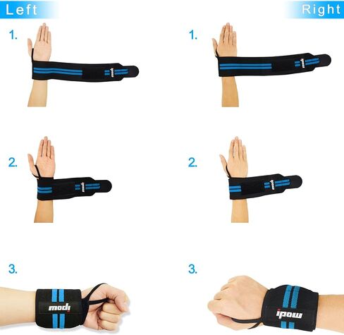 IPOW 18'' Professional Wrist Wraps for Weightlifting 2 Pack(IPF Approved), Heavy Duty Gym Wrist Straps for Working Out, Weight Lifting Wrist Brace for Men & Women, Wrist Support with Thumb Loop in Kuwait