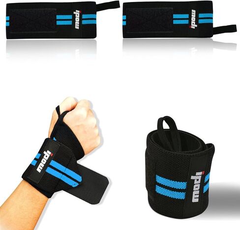 IPOW 18'' Professional Wrist Wraps for Weightlifting 2 Pack(IPF Approved), Heavy Duty Gym Wrist Straps for Working Out, Weight Lifting Wrist Brace for Men & Women, Wrist Support with Thumb Loop in Kuwait