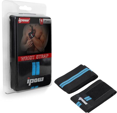 IPOW 18'' Professional Wrist Wraps for Weightlifting 2 Pack(IPF Approved), Heavy Duty Gym Wrist Straps for Working Out, Weight Lifting Wrist Brace for Men & Women, Wrist Support with Thumb Loop in Kuwait
