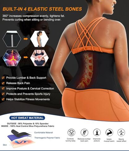 TrainingGirl النساء مدرب خصر المتقلب مشد فقدان الوزن البطن التفاف تجريب حزام عرق حزام بطن الرياضة حزام ساونا البدلة in Kuwait
