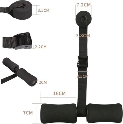 حزام تجعيد أوتار الركبة من ريت فيت نورديك لتدريب القوة، معدات اللياقة البدنية المنزلية مع إسفنج مريح ممتاز وأشرطة مع طول قابل للتعديل للتدريب الأساسي والجلوس وتمارين البطن. in Kuwait