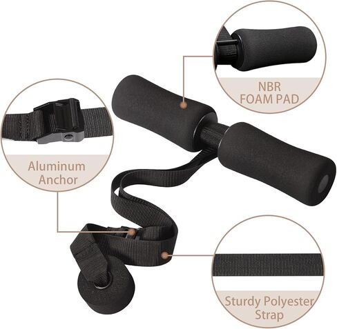 حزام تجعيد أوتار الركبة من ريت فيت نورديك لتدريب القوة، معدات اللياقة البدنية المنزلية مع إسفنج مريح ممتاز وأشرطة مع طول قابل للتعديل للتدريب الأساسي والجلوس وتمارين البطن. in Kuwait