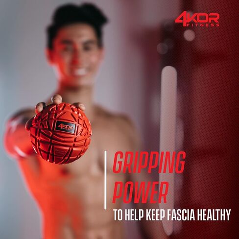 مجموعة كرات التدليك 4KOR - كرة نقطة الزناد - تخفيف العضلات لآلام الظهر والرقبة والكتف والقدم - كرات تدليك اللياقة البدنية - العلاج الطبيعي لإطلاق الأنسجة العميقة الليفية العضلية - أدوات الكرة الدوارة in Kuwait