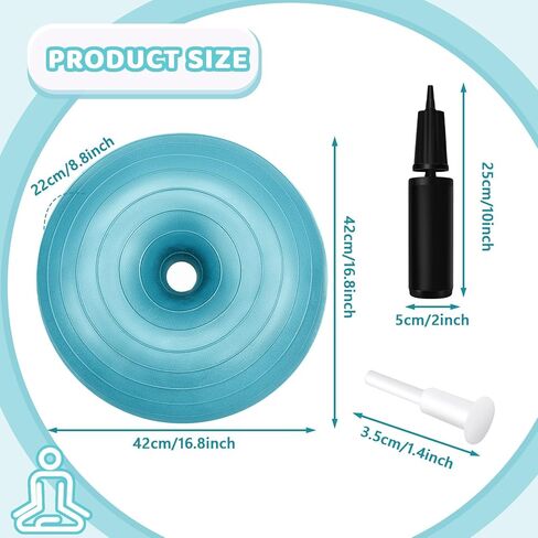 Lewtemi 4 Pcs Flexible Seating Yoga Ball Chair for Classroom 16.8 Inch Inflatable Donut Ball Chair with Inflator for Kids Student Sensory Balance Autistic Children and Office Exercise in Kuwait