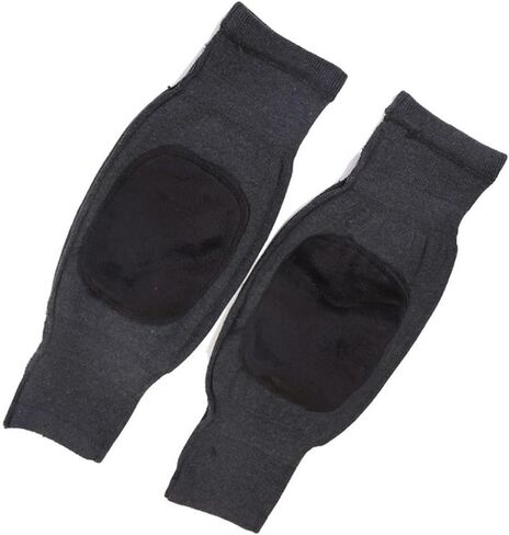 دعامات الركبة الحرارية السميكة وسادات الركبة الدافئة متماسكة لتدفئة الركبة وأكمام الركبة المصابة بالتهاب المفاصل وأكمام تدفئة الساق للنساء والرجال - رمادي داكن in Kuwait