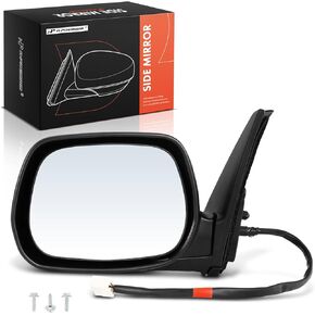 A-Premium Driver Side Power Door Mirror - Compatible with Toyota RAV4 2001 2002 2003 2004 2005 - Heated Folding Black Outside Rear View Mirror - Replace# 87940-42640, 87940-42740