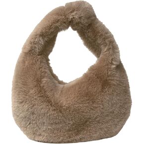 Tote Fluffy Bag Faux Fur Purses for Women Plush Handbag Cute Purse For Autumn And Winter