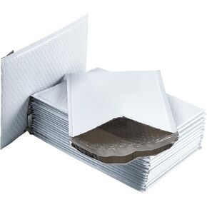 Poly Bubble Mailers, 8.5 x 11 Inch Bubble Lined Poly Mailer Bag for Shipping and Packing, Tear-proof, Water-resistant and Lightweight Envelopes. (25)