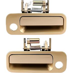 LUJUNTEC Exterior Door Handles,Front Door Handles Driver Left Passenger Right Side,Replacement for 1997-2001 for Toyota for Camry,2pcs Golden Handles Replace