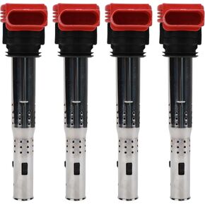 MAYASAF UF529 [4 Pack] Ignition Coils for Audi 2006-2013 A3/2005-2016 A4, 2010-2017 A5/S5, 2012-2015 A6/2013-2015 Allroad Quattro/2015-2018 Q3, 2009/2011-2017 Q5/SQ5