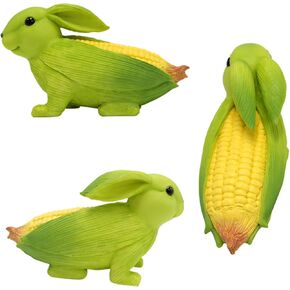 LONCESS Bunny Garden Statues, Corn and Rabbit Combined Garden Statue Outdoor Decor for Patio, Lawn,Brithday's Gift, Balcony Decorations, Easter Decor, Gardening Gifts for Mom Grandma