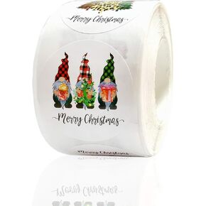 1.5" Thank You Stickers Labels Roll Buffalo Plaid Christmas 4 Designs Round Label Stickers Envelope Seal Xmas Decorative Small Business Stickers for Cards Envelopes Boutiques,500 Labels Per Roll