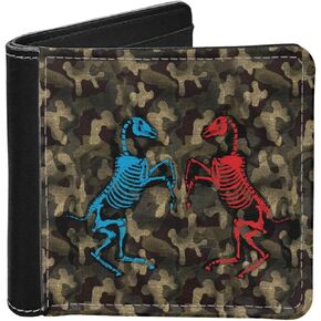 Gothic Style Spider Web Men's PU Leather Bifold Wallet Card Case Holder Money Organizers