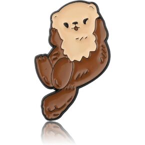 PLITI Sea Otter Gift River Otter Gift Otter Lover Gift Otter Mom Gift Cute Otter Brooch Pin For Animal Lover