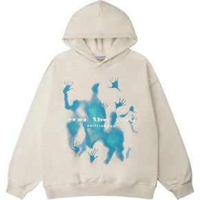 Aelfric Eden Graphic Hoodies Vintage Printed Hoodie Sweatshirt Casual Oversized Long Sleeve Streetwear Hooded Pullover