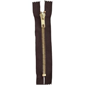 Coats and Clark Coats & Clark Inc F25F18-56B Fashion Metal Brass Separating Zipper, 18", Cloister Brown