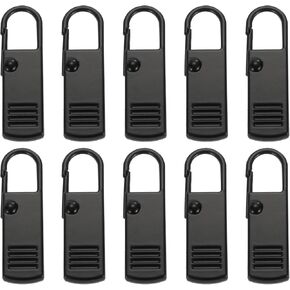 PATIKIL Zipper Pull Replacement, 20 Pcs Detachable Metal Zipper Tab Repair Kit Handle Fixer Extension for Luggage Backpacks Suitcase, Black
