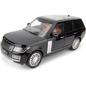 1/18 Scale Compatible for Land Rover Model Car，Zinc Alloy Pull Back Toy Diecast Car with Sound and Light，SUV Off-Road Vehicle，Children's Toy car ，Gifts for Boys and Girls Black
