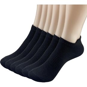 Women's Ankle Socks Athletic Running, Low Cut Tab Socks for Causal Sport, No-show Socks 6 Pairs