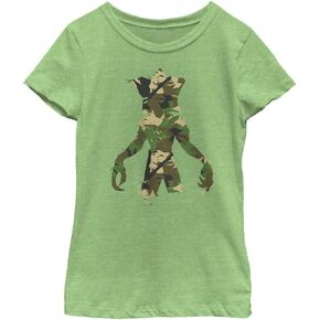 Netflix Stranger Things Camo Monster Girls Short Sleeve Tee Shirt