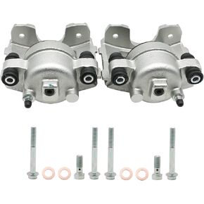 Chefull Set of 2 Front Brake Calipers Assembly Compatible with Jeep Cherokee 1999-2001 Wrangler TJ 1999-2006 2.4L 2.5L 4.0L