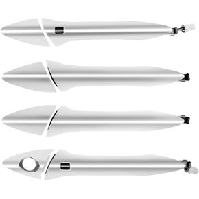 4PCS Chrome Exterior Door Handle with Smart Keyhole Compatible with Elantra 2011-2016, Replaces 826623X000 826623X020