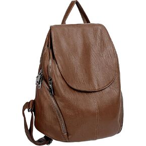 حقيبة ظهر نسائية من UTO مصنوعة من جلد البولي يوريثان المغسول بسعة كبيرة وحقيبة كتف سوداء in Kuwait