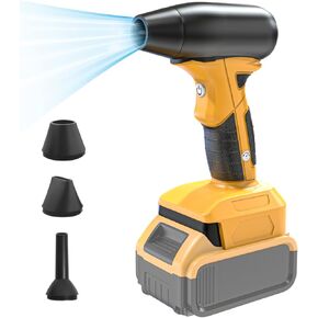 Mini Jet Dry Blower for Dewalt 20V Battery with Brushless Motor Handheld Jet Fan with 4 Gears Adjustable for Garages Sawmill Home Workshop Car Cleaning (No Battery)