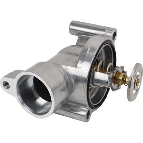TRQ Upper Thermostat with Housing Assembly Compatible with 04-09 Cadillac