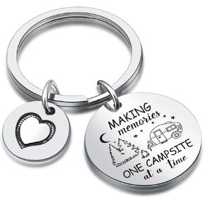 Camping Gift Camper Jewelry Best Friend Jewelry Camping Gift Bff Gift Travel Lover Keychain