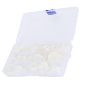 35 Sets, Doll Joints Craft Toy Accessory, Moveable White Plastic Bone Joint for Bear Making