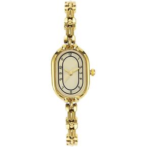 ADSBIAOYE Gold Watches for Women Vintage analog Wrist Watch Luxury Small Ladies Oval Quartz Watch in Kuwait