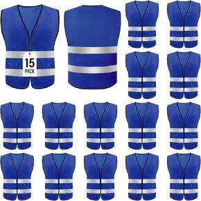 Safety Vests,High Visibility Construction Vest with 2 Reflective Strips,Working Vest for Outdoor at Night One Size