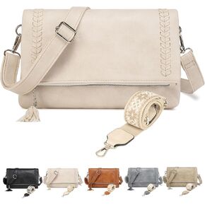 Micmores Crossbody Bags for Women Crossbody Purse Vegan Leather Purse Shoulder Handbags With 2 shoulder straps