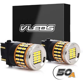 2pcs 400lm High Visibility Amber 3156 3157 3157CK 50 LED Bulb