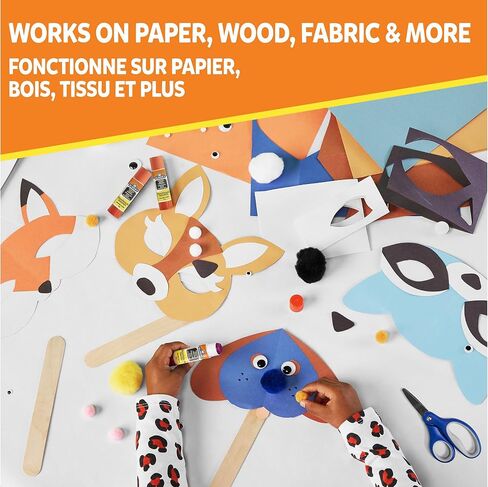 Elmer's Extra Strength Disappearing Purple Glue Sticks | Dries Clear | for Paper, Wood, Ceramics, Fabrics & More | Washable & Child-Friendly | 22g | 3 Count in Saudi Arabia