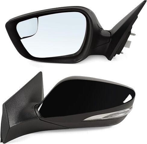 Left Driver Side Mirror Assembly Fits 2014 2015 2016 Hyundai Elantra with Power Glass Heated Blind Spot Glass Turn Signal and Manual Folding Match to Black (6Pins) in Saudi Arabia