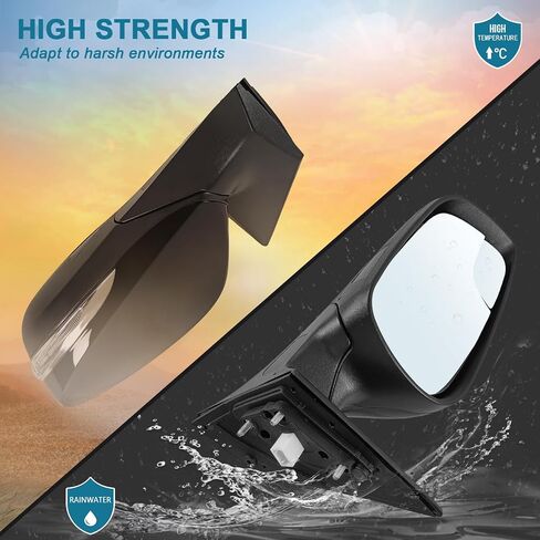 Left Driver Side Mirror Assembly Fits 2014 2015 2016 Hyundai Elantra with Power Glass Heated Blind Spot Glass Turn Signal and Manual Folding Match to Black (6Pins) in Saudi Arabia