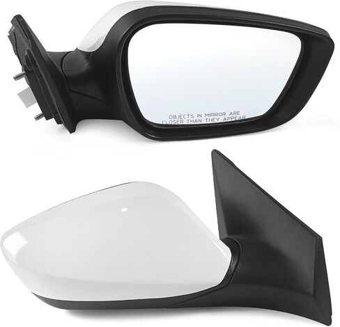 Left Driver Side Mirror Assembly Fits 2014 2015 2016 Hyundai Elantra with Power Glass Heated Blind Spot Glass Turn Signal and Manual Folding Match to Black (6Pins) in Saudi Arabia